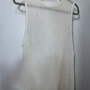 White Sleeveless Knit Top